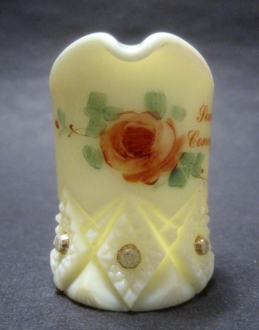 Custard Glass Mini Pitcher Souvenir of Coney Island Custard Glass Mini Pitcher Souvenir of Coney Island