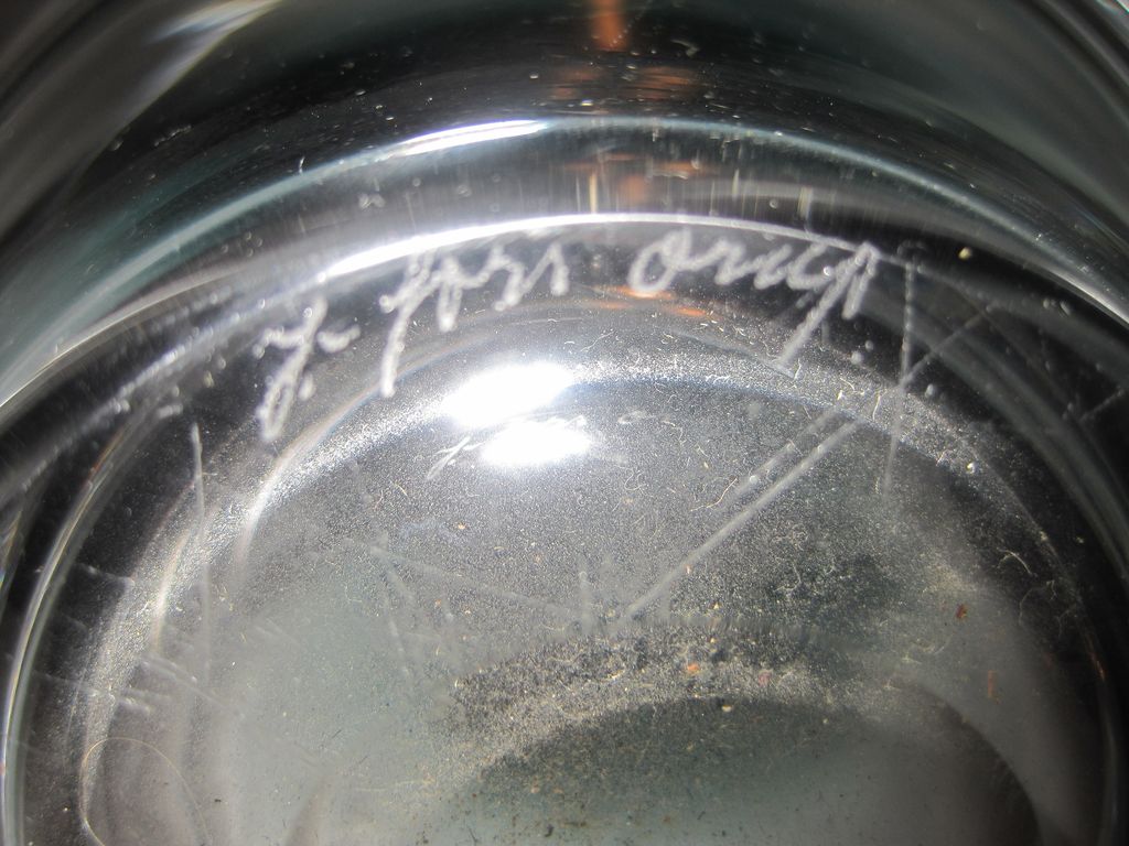 Johansfors Sweden 18" Vase Slim Neck Green & Clear Johansfors Sweden 18" Vase Slim Neck Green & Clear