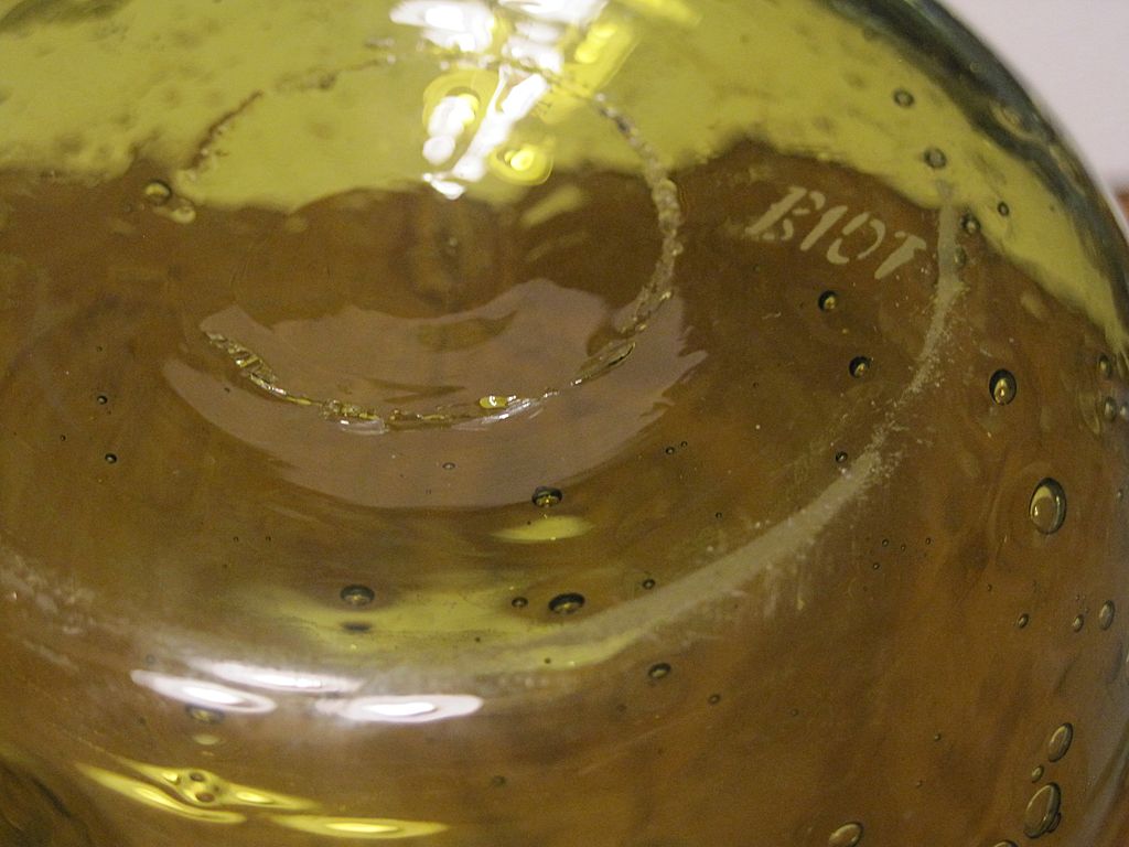 Biot Vintage French Art Glass Decanter Wine Bottle Air Bubbles Biot Vintage French Art Glass Decanter Wine Bottle Air Bubbles