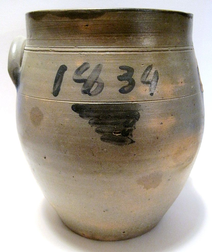 Cobalt Blue Dated 1834 NJ Crock Cobalt Blue Dated 1834 NJ Crock