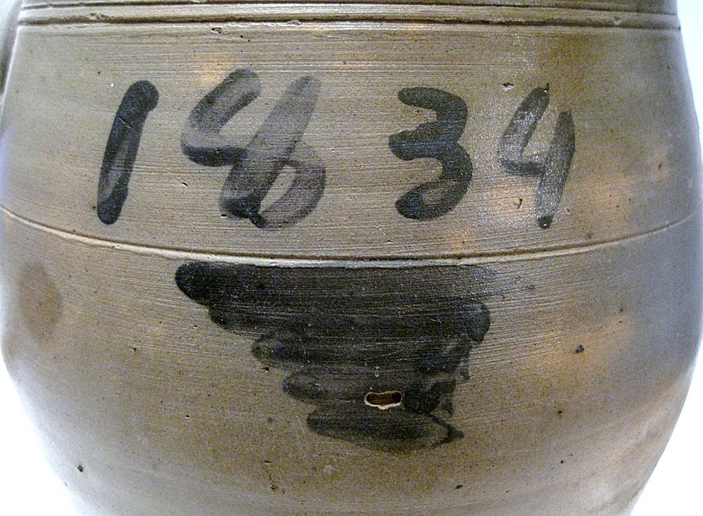 Cobalt Blue Dated 1834 NJ Crock Cobalt Blue Dated 1834 NJ Crock