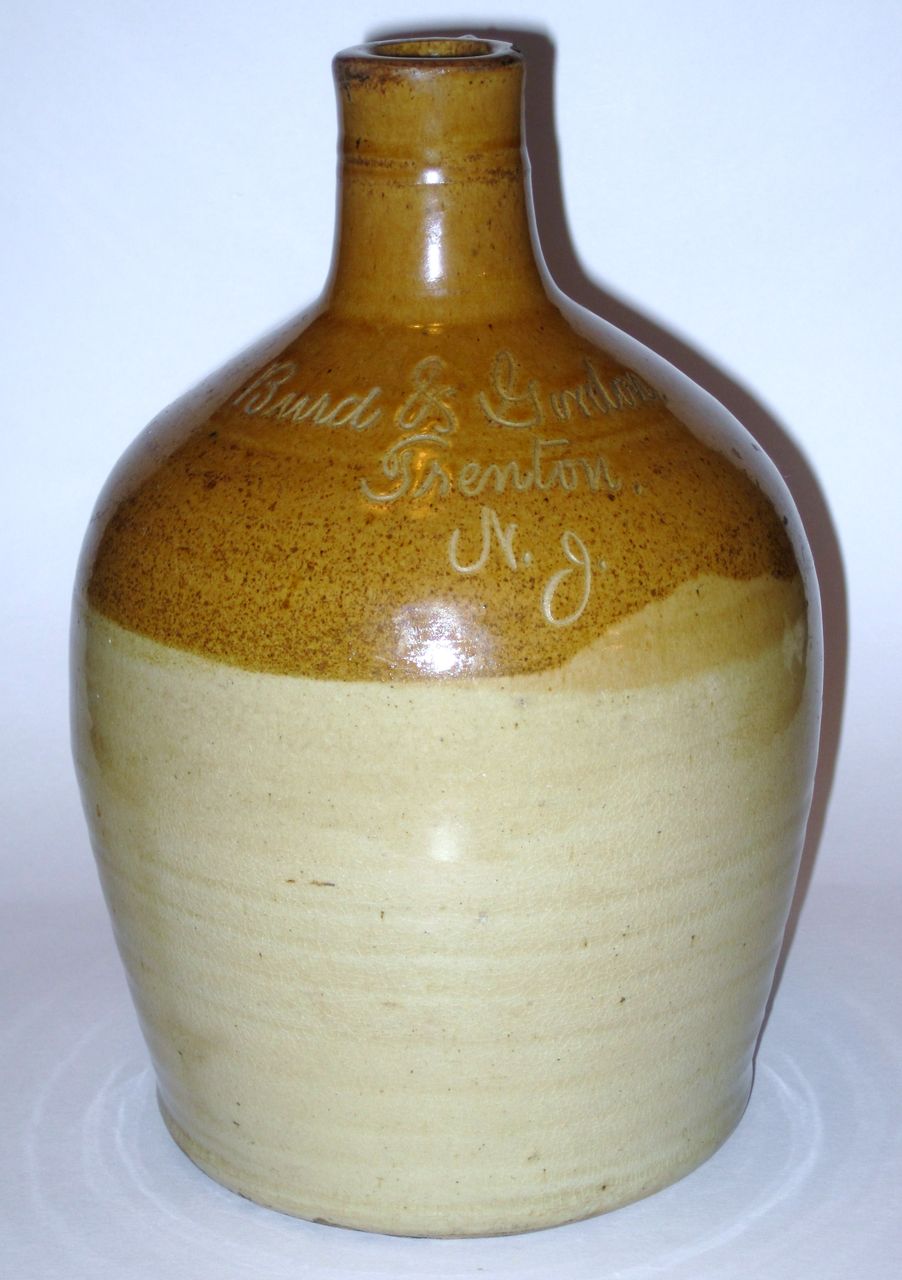 Antique Trenton NJ Stoneware Scratch Jug Antique Trenton NJ Stoneware Scratch Jug