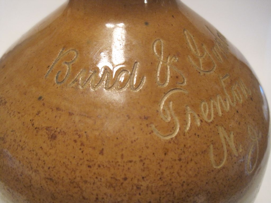 Antique Trenton NJ Stoneware Scratch Jug Antique Trenton NJ Stoneware Scratch Jug