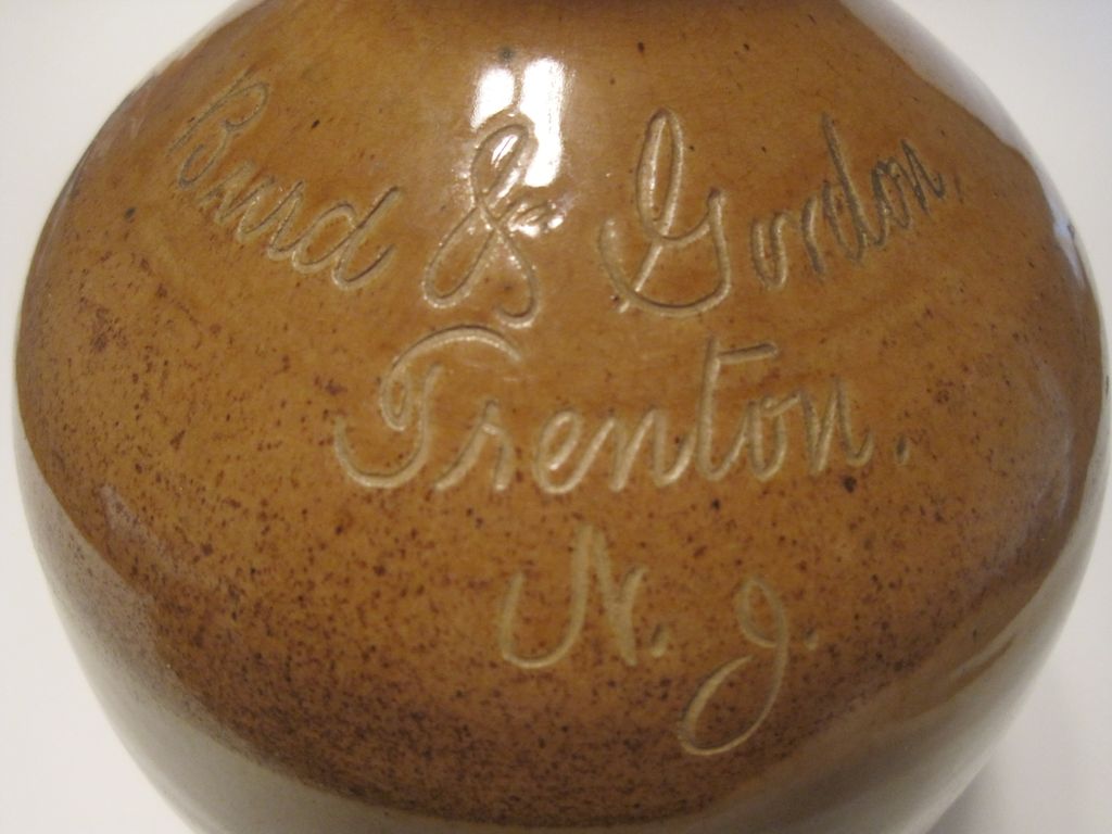 Antique Trenton NJ Stoneware Scratch Jug Antique Trenton NJ Stoneware Scratch Jug