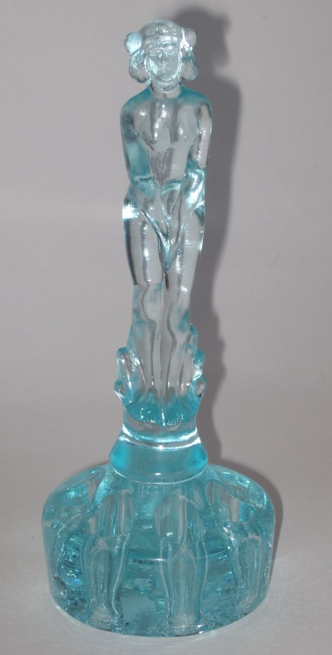 Fenton Original Aqua September Morn Nymph Flower Frog Fenton Original Aqua September Morn Nymph Flower Frog