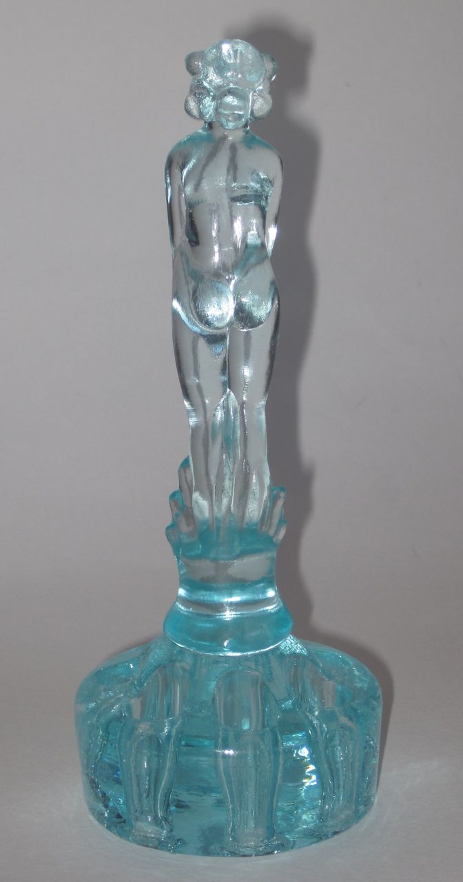 Fenton Original Aqua September Morn Nymph Flower Frog Fenton Original Aqua September Morn Nymph Flower Frog