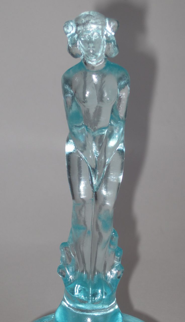 Fenton Original Aqua September Morn Nymph Flower Frog Fenton Original Aqua September Morn Nymph Flower Frog