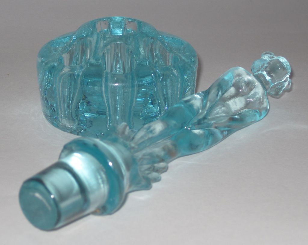 Fenton Original Aqua September Morn Nymph Flower Frog Fenton Original Aqua September Morn Nymph Flower Frog