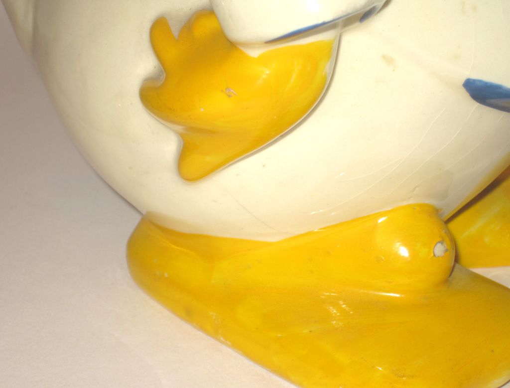 Donald Duck Cookie Jar American Bisque Signed Walt Disney Donald Duck Cookie Jar American Bisque Signed Walt Disney