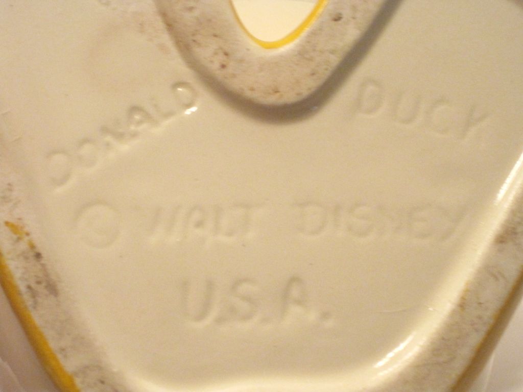 Donald Duck Cookie Jar American Bisque Signed Walt Disney Donald Duck Cookie Jar American Bisque Signed Walt Disney