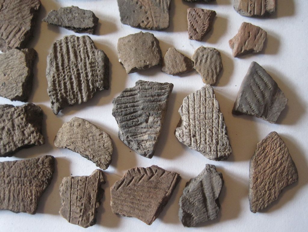 65 Frenchtown NJ Indian Pottery Shards 65 Frenchtown NJ Indian Pottery Shards