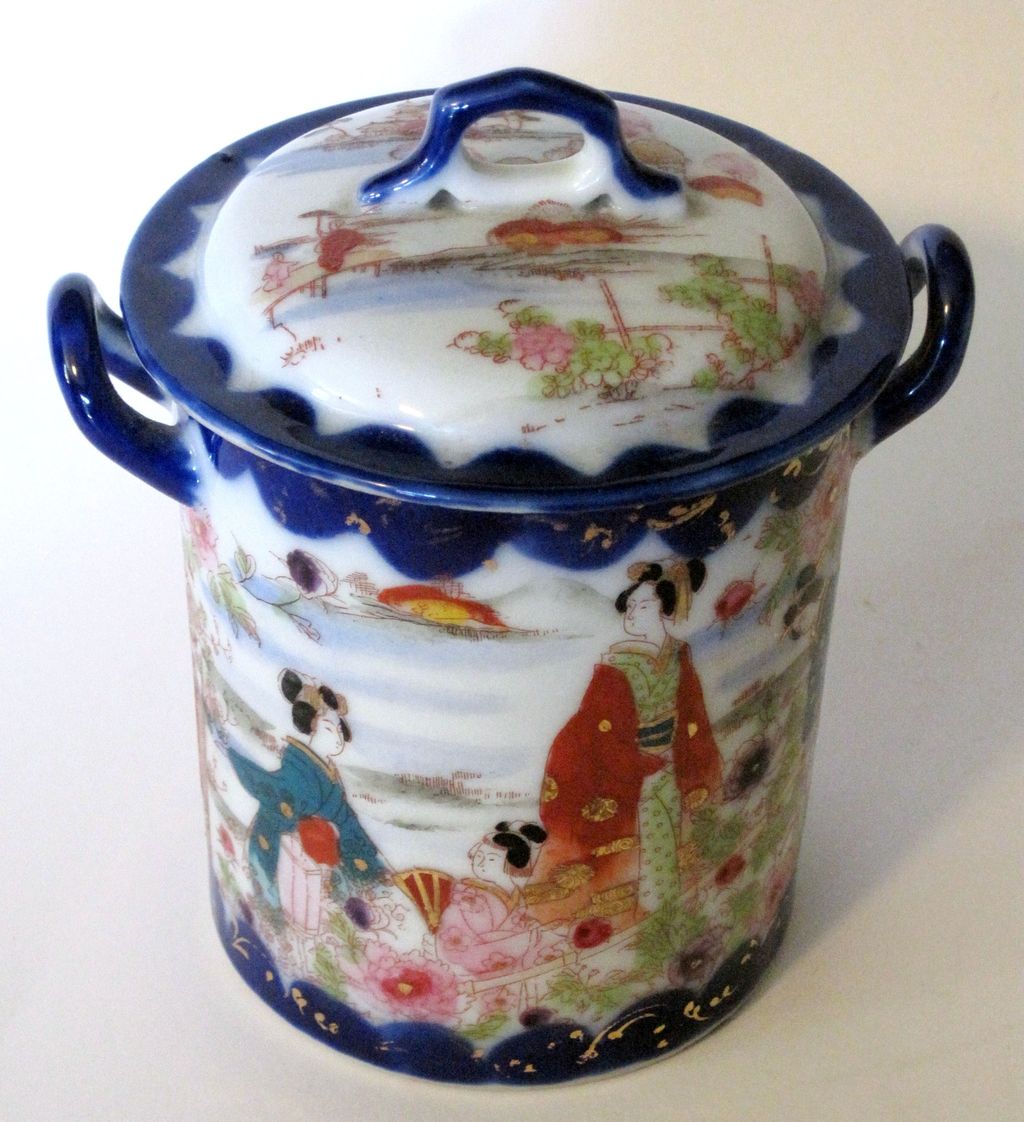 Geisha Girl Condensed Milk Covered Jar Geisha Girl Condensed Milk Covered Jar
