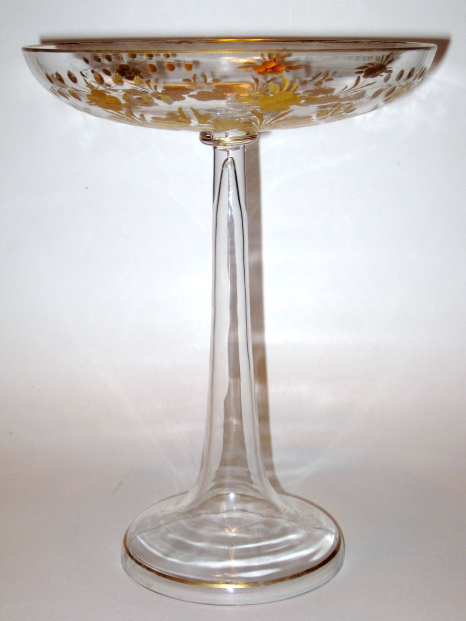 Vintage Moser Compote With Gold Vintage Moser Compote With Gold