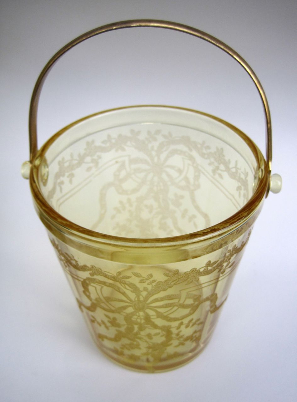 Fostoria June Yellow Ice Bucket Fostoria June Yellow Ice Bucket