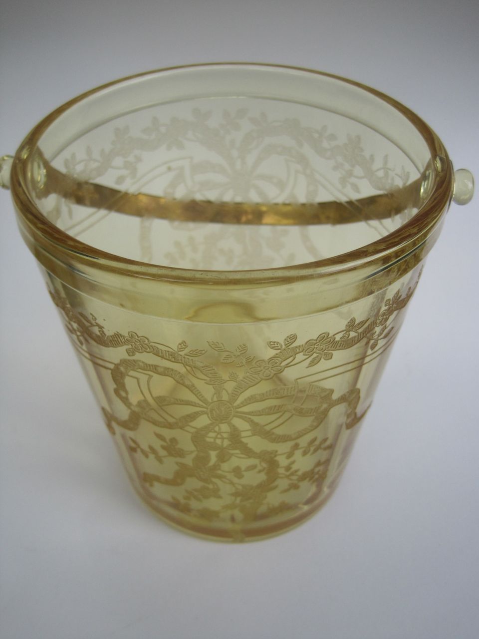 Fostoria June Yellow Ice Bucket Fostoria June Yellow Ice Bucket