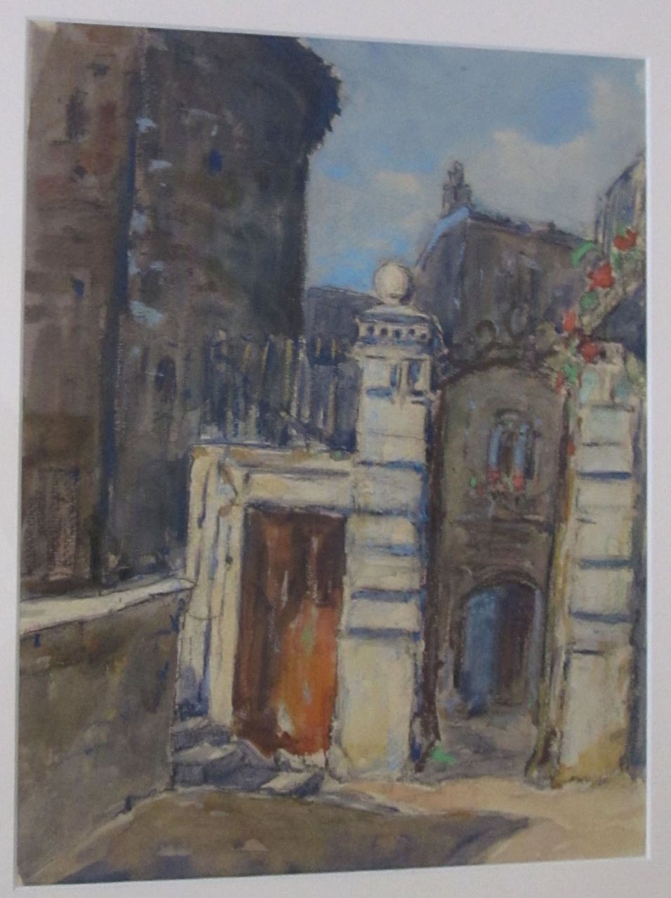 1890 J. Barbier French Pastel & Watercolor 1890 J. Barbier French Pastel & Watercolor
