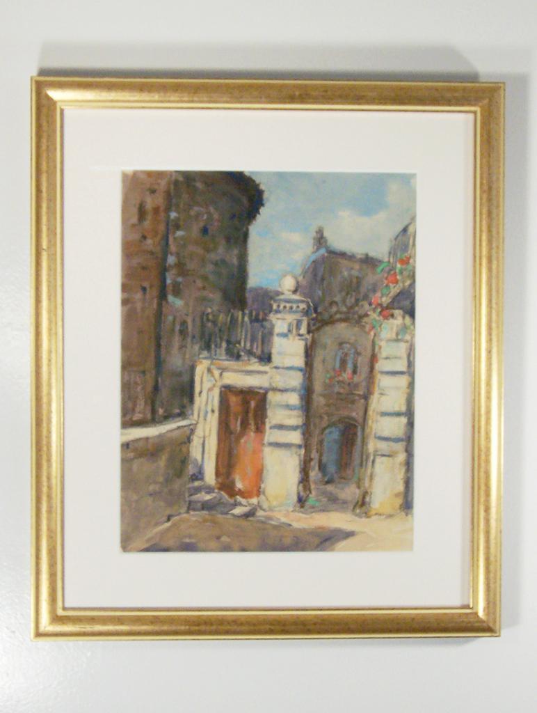 1890 J. Barbier French Pastel & Watercolor 1890 J. Barbier French Pastel & Watercolor