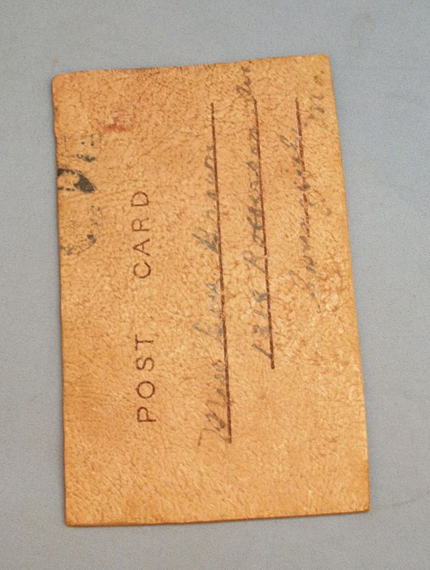 Charming 1907 Leather Valentines Day / Love Postcard Charming 1907 Leather Valentines Day / Love Postcard
