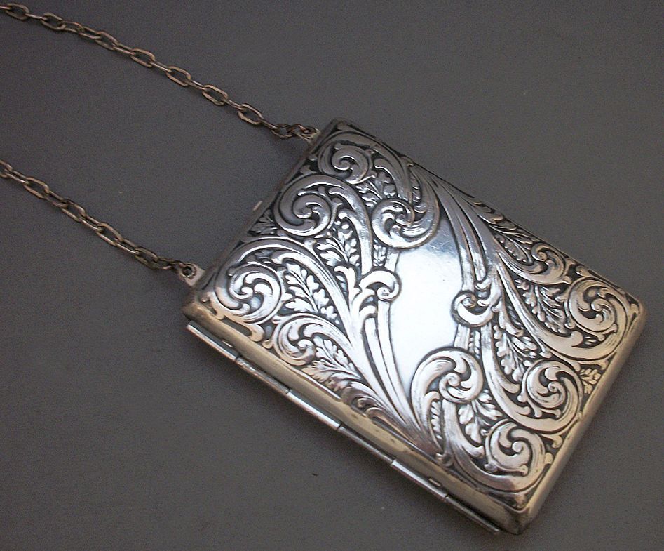 Charming Art Nouveau Ladies Compact - Purse Charming Art Nouveau Ladies Compact - Purse