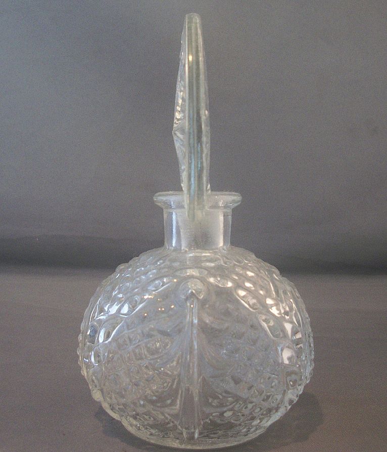 Starburst Pressed Glass Perfume Bottle Starburst Pressed Glass Perfume Bottle