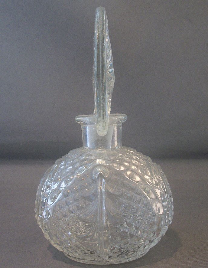 Starburst Pressed Glass Perfume Bottle Starburst Pressed Glass Perfume Bottle