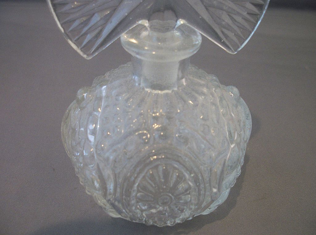 Starburst Pressed Glass Perfume Bottle Starburst Pressed Glass Perfume Bottle