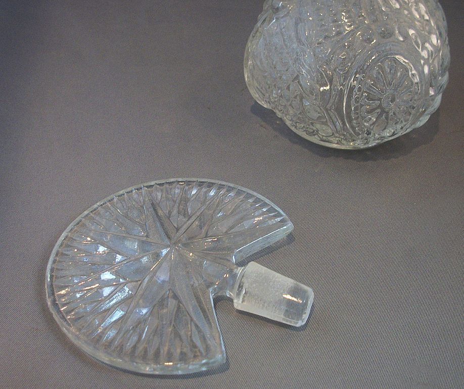 Starburst Pressed Glass Perfume Bottle Starburst Pressed Glass Perfume Bottle