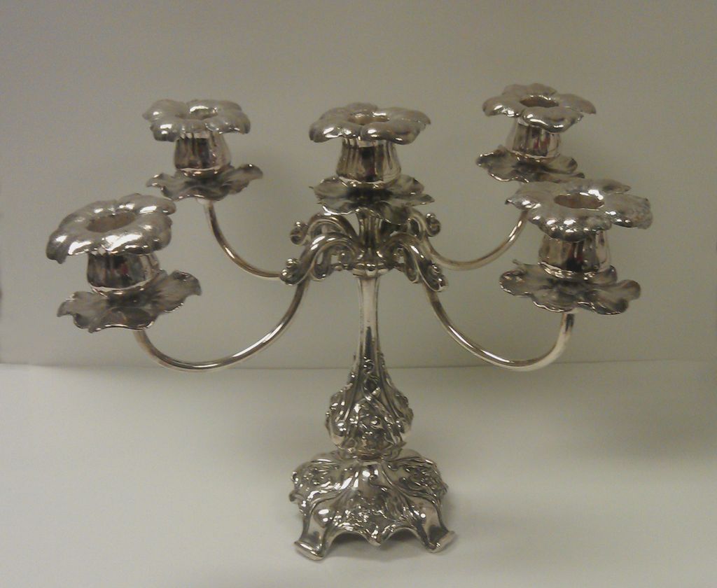 Art Nouveau Silver Plate Candelabra Art Nouveau Silver Plate Candelabra