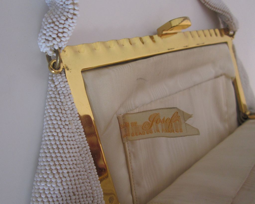 Exquisite French Hand Beaded Purse by Josef Exquisite French Hand Beaded Purse by Josef