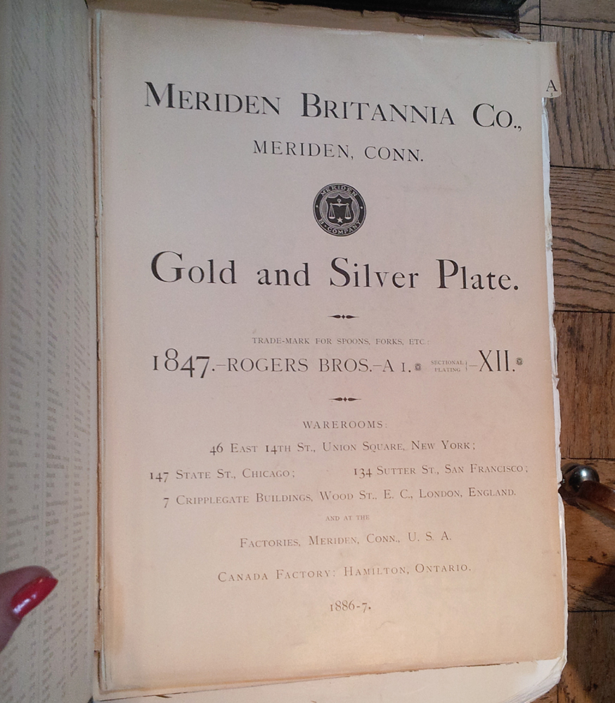 1886-87 Meriden Britannia Company Gold and Silver Plate Catalogue