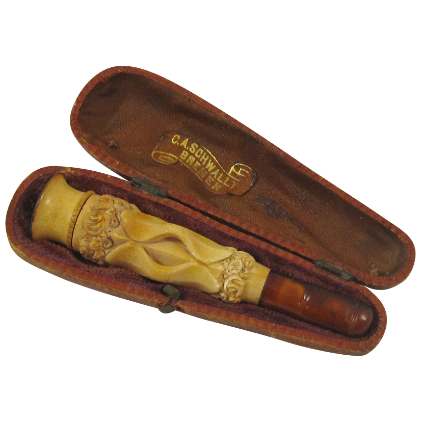 Antique Ladies Meerschaum Cigar & Cigarette Holder Antique Ladies Meerschaum Cigar & Cigarette Holder
