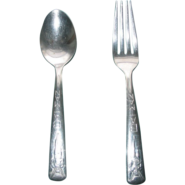 Batman Fork & Spoon from rubylanesold on Ruby Lane
