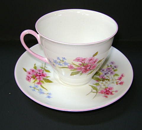VINTAGE Shelley Fine Bone China Cup and Saucer Pattern Stocks 13428 VINTAGE Shelley Fine Bone China Cup and Saucer Pattern Stocks 13428