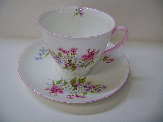 VINTAGE Shelley Fine Bone China Cup and Saucer Pattern Stocks 13428 VINTAGE Shelley Fine Bone China Cup and Saucer Pattern Stocks 13428