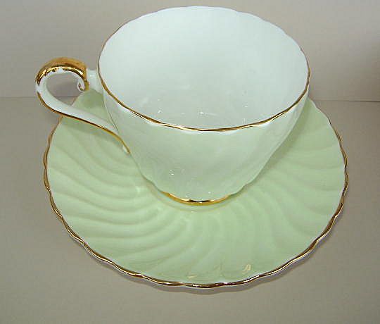 VINTAGE Aynsley English Bone China Cup and Saucer Delphinium Flowers VINTAGE Aynsley English Bone China Cup and Saucer Delphinium Flowers