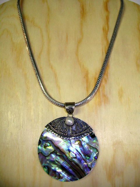 STERLING and Abalone Shell Pendant STERLING and Abalone Shell Pendant