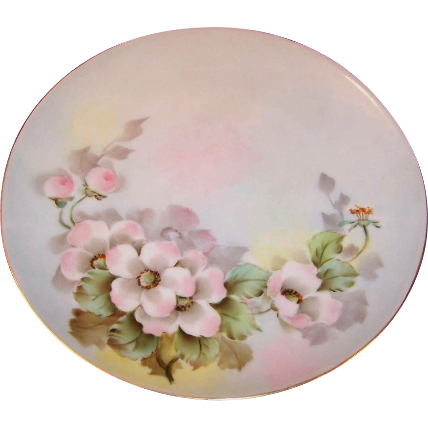 Pink Floral Bohemian Cabinet Plate Pink Floral Bohemian Cabinet Plate