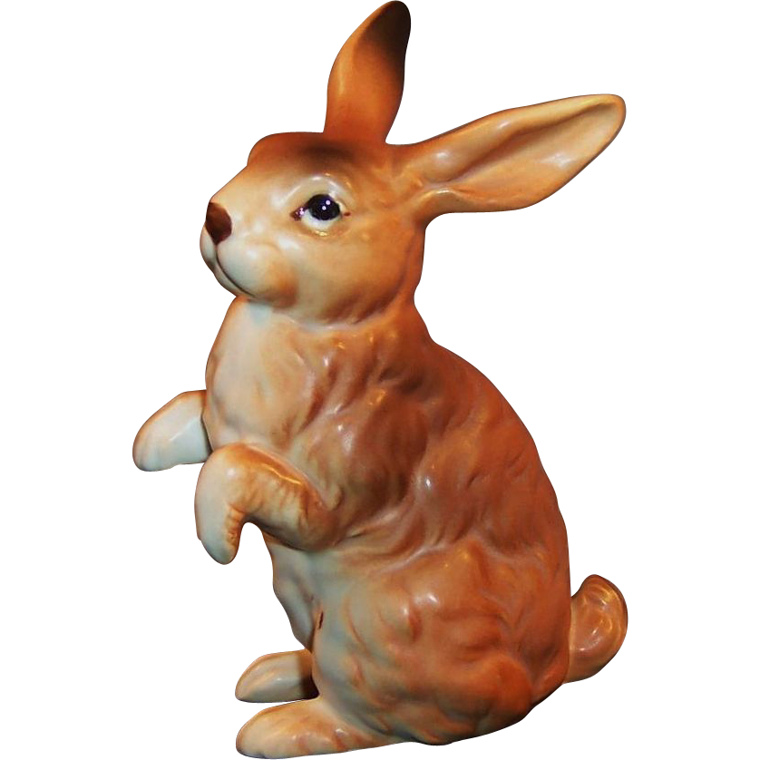 Brown Lefton Bunny Rabbit Figurine H6664 from ruthsredemptions on Ruby Lane