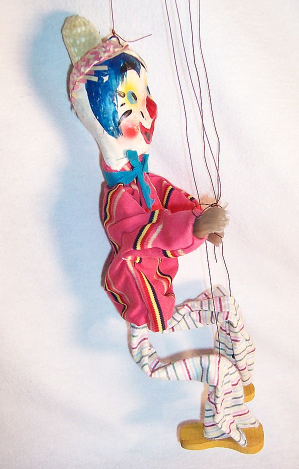 Vintage Clown Marionette Puppet Vintage Clown Marionette Puppet