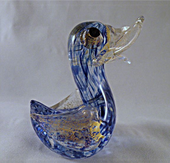 Early Barovier and Toso Comic Bullicante Duck Bird with Gold Early Barovier and Toso Comic Bullicante Duck Bird with Gold