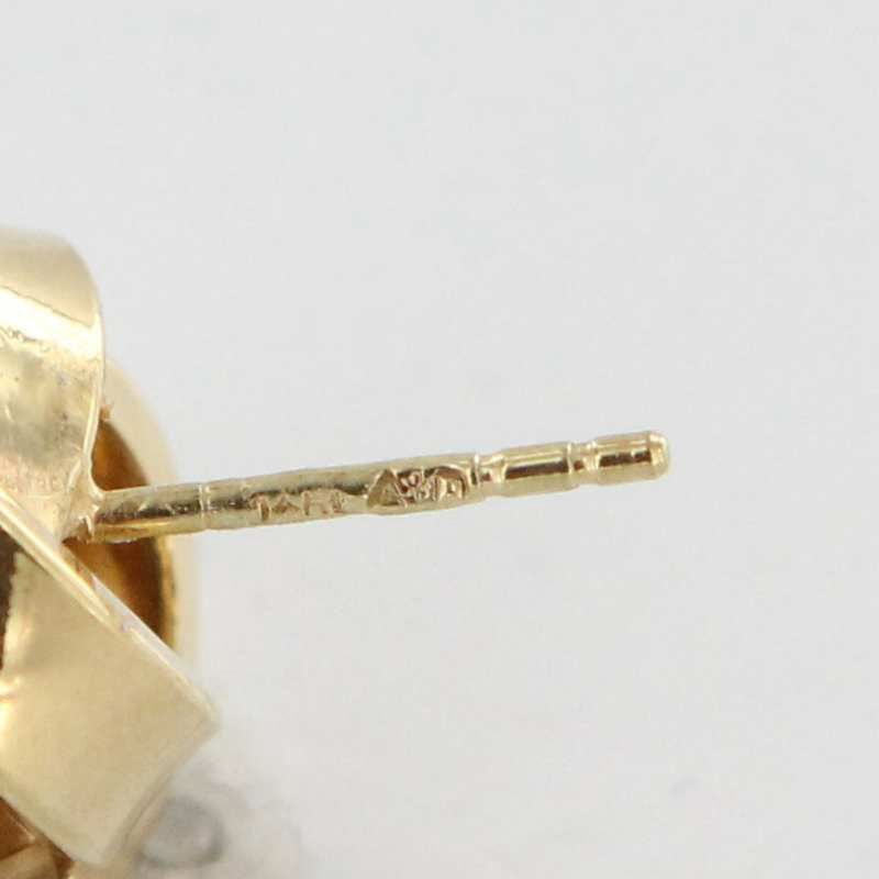 Vintage 14 Karat Yellow Gold Infinity Earrings Fine Estate Jewelry Pre-Owned Used Vintage 14 Karat Yellow Gold Infinity Earrings Fine Estate Jewelry Pre-Owned Used