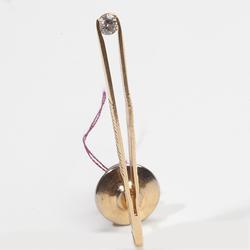 Vintage Estate Diamond Jeweler's Tweezers 14k Gold Mens Tie Pin Tack Fine Old Heirloom Pre Owned Used Jewelry Vintage Estate Diamond Jeweler's Tweezers 14k Gold Mens Tie Pin Tack Fine Old Heirloom Pre Owned Used Jewelry