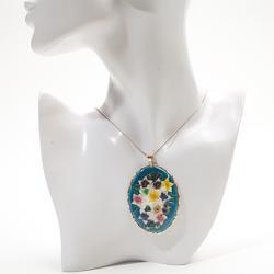 Vintage Estate Cloisonne Enamel Flower 14k Gold Drop Statement Pendant Fine Old Heirloom Pre Owned Used Jewelry Vintage Estate Cloisonne Enamel Flower 14k Gold Drop Statement Pendant Fine Old Heirloom Pre Owned Used Jewelry