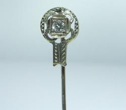 Estate Art Deco Old Mine Diamond Stick Pin 18k Gold Vintage Fine Old Jewelry Estate Art Deco Old Mine Diamond Stick Pin 18k Gold Vintage Fine Old Jewelry