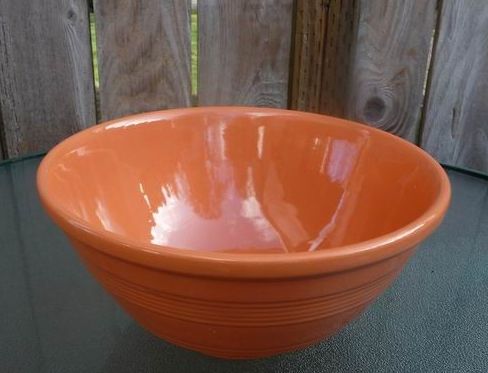 Pacific Pottery Los Angeles California Large Vintage 1930s Peach #9R Hostessware Mixing Bowl 10 3/4" Pacific Pottery Los Angeles California Large Vintage 1930s Peach #9R Hostessware Mixing Bowl 10 3/4"