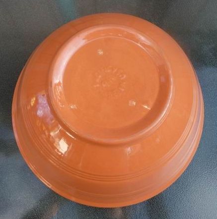 Pacific Pottery Los Angeles California Large Vintage 1930s Peach #9R Hostessware Mixing Bowl 10 3/4" Pacific Pottery Los Angeles California Large Vintage 1930s Peach #9R Hostessware Mixing Bowl 10 3/4"