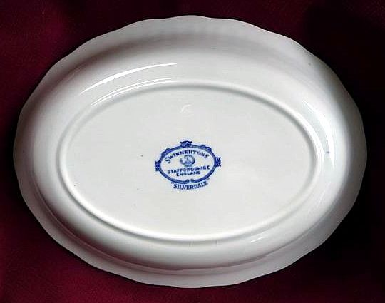 Swinnertons Staffordshire England Blue Transferware Silverdale 10" Serving Bowl Swinnertons Staffordshire England Blue Transferware Silverdale 10" Serving Bowl