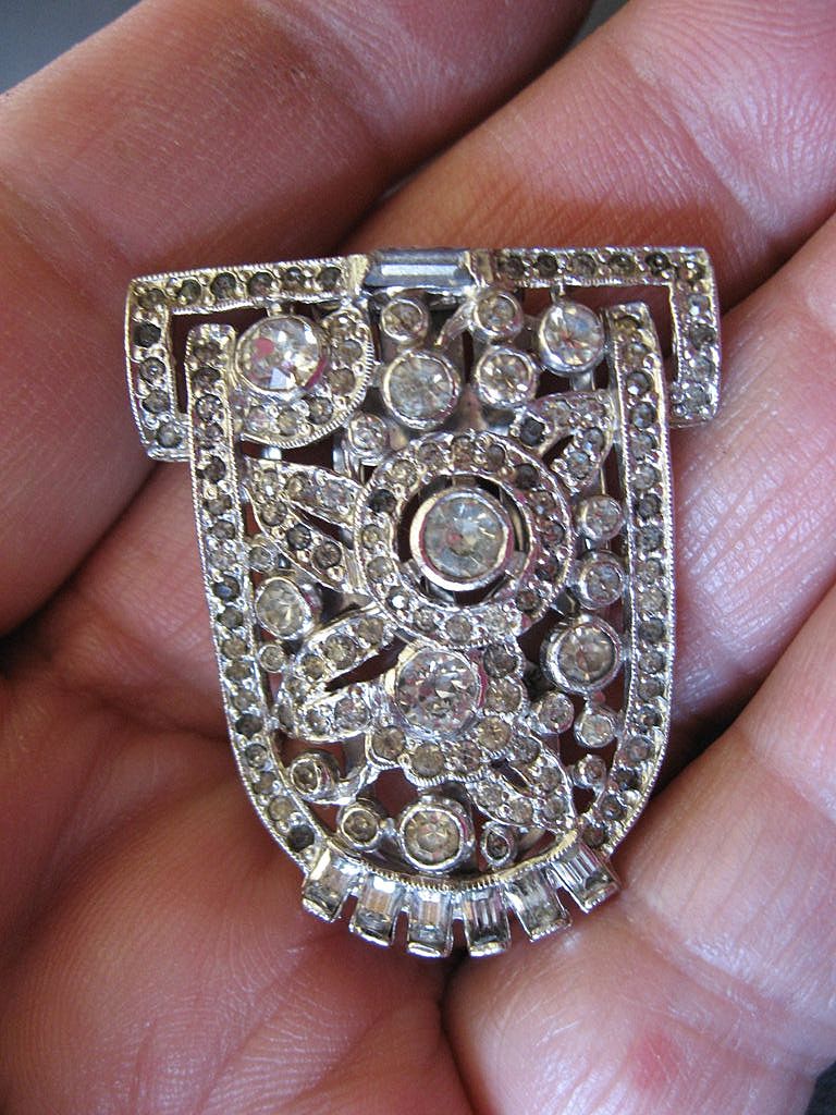 Beautiful vintage Trifari- Krussman and Fishel Fur/ dress clip- early 1930's Beautiful vintage Trifari- Krussman and Fishel Fur/ dress clip- early 1930's