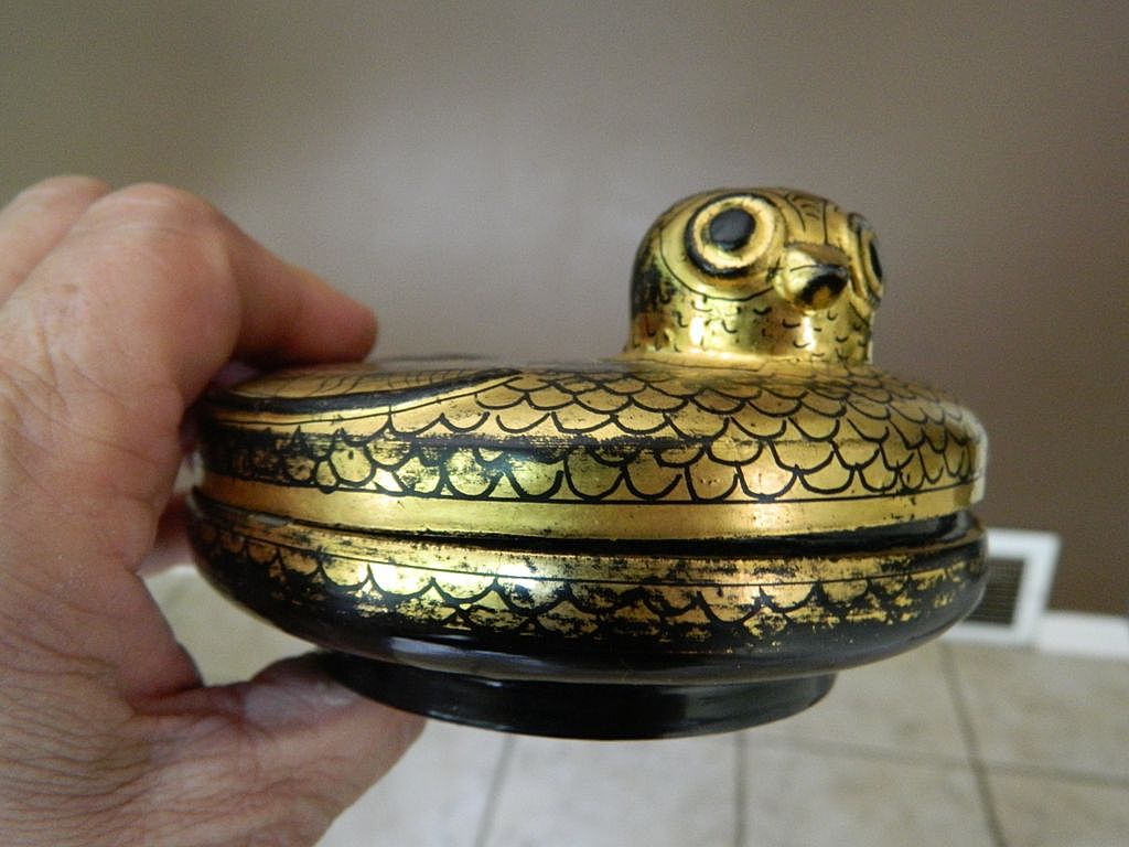 Hand decorated- Bird figure box Hand decorated- Bird figure box