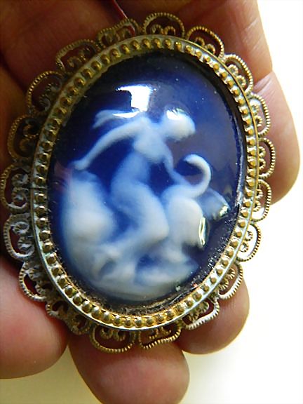 Gorgeous- Limoges- silver- brooch Gorgeous- Limoges- silver- brooch